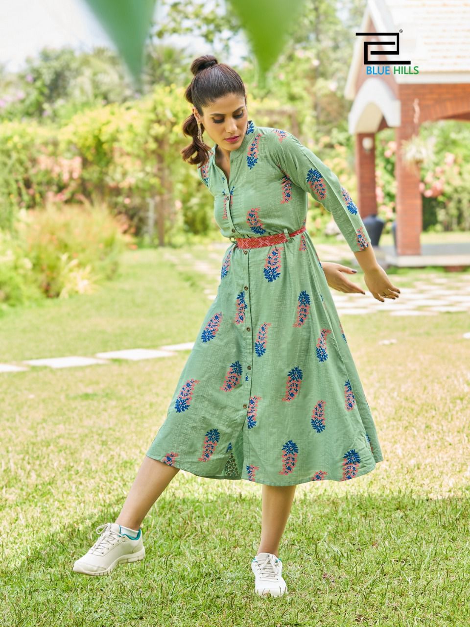 Blue Hills Belt 10 Fancy Party Wear Heavy Rayon Designer Kurti Collection